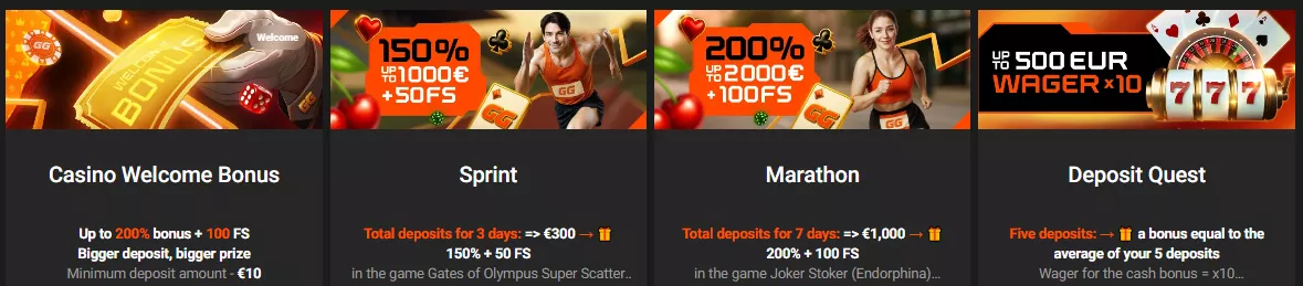 GGBet casino bonus