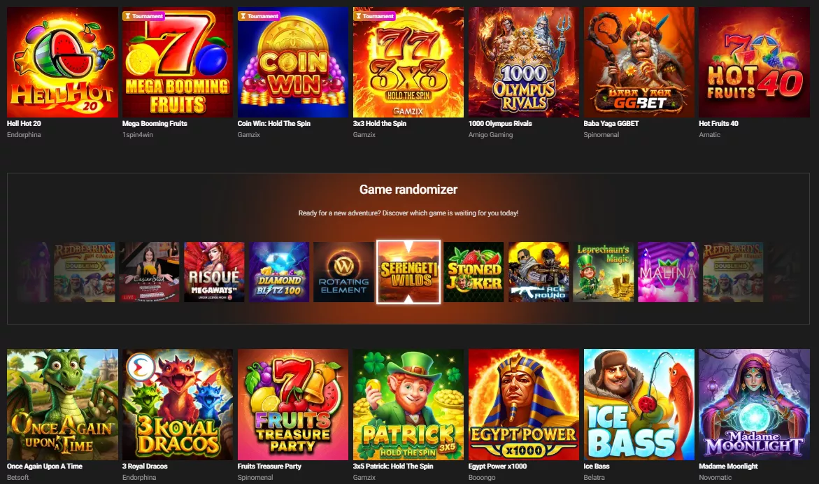 GGBet casino games